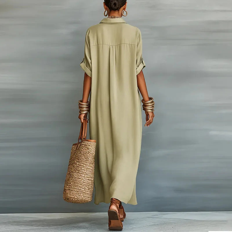 Gemma Linen Long Shirt Summer Dress