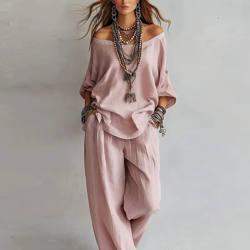 Ensemble coordonné Paulina à épaules dénudées