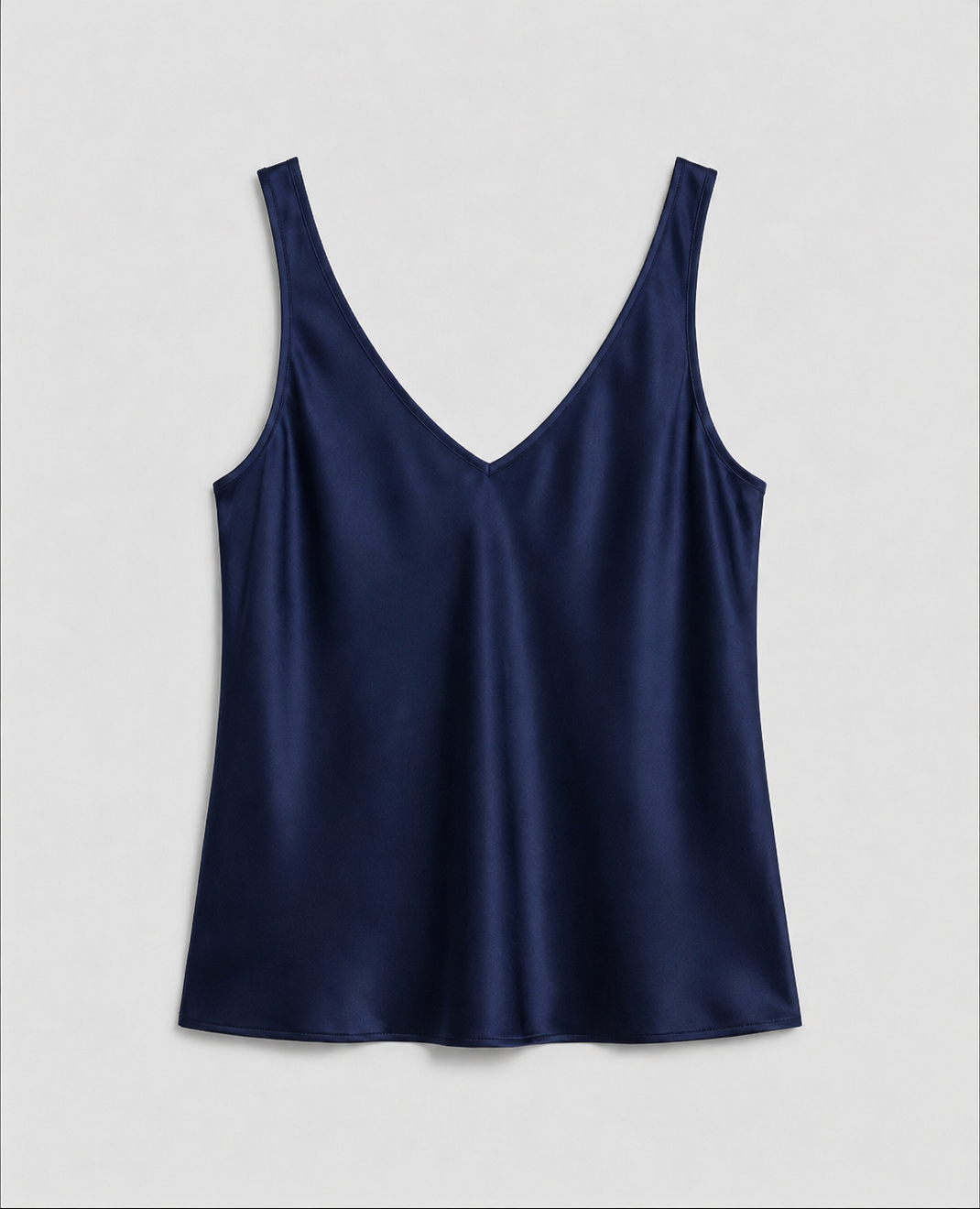 Elegant Satin Cami Top til Damer – V-Hals med Brede Stropper & Silkeblødt Look