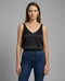 Elegant Satin Cami Top til Damer – V-Hals med Brede Stropper & Silkeblødt Look