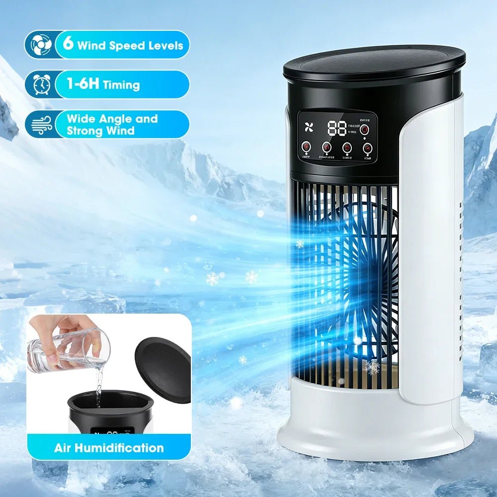 FreshWind 3-i-1 Luftkøler med Luftfugter og LED