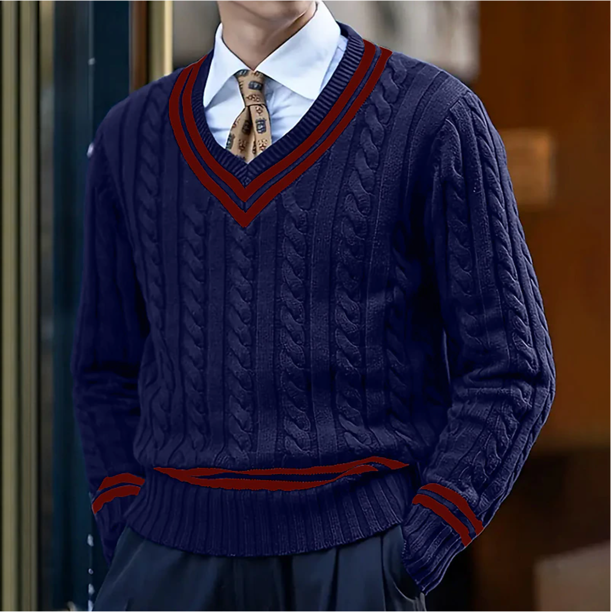 Floris | Stilfuld V-hals Sweater