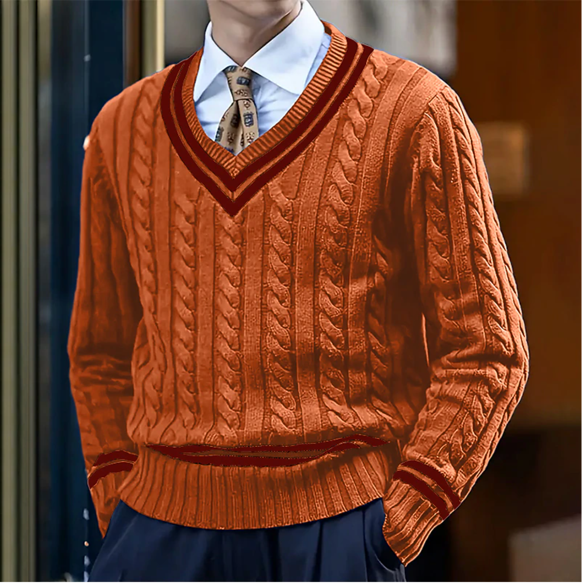 Floris | Stilfuld V-hals Sweater