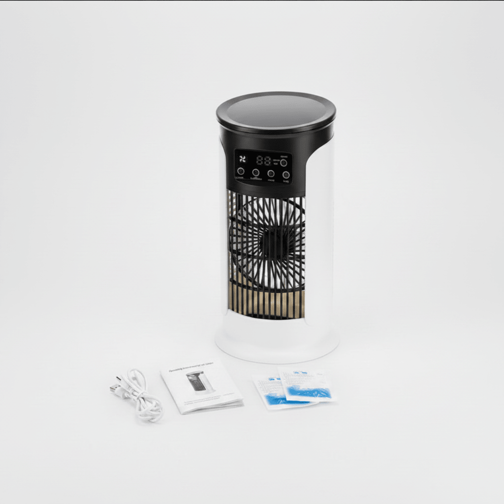 FreshWind 3-i-1 Luftkøler med Luftfugter og LED