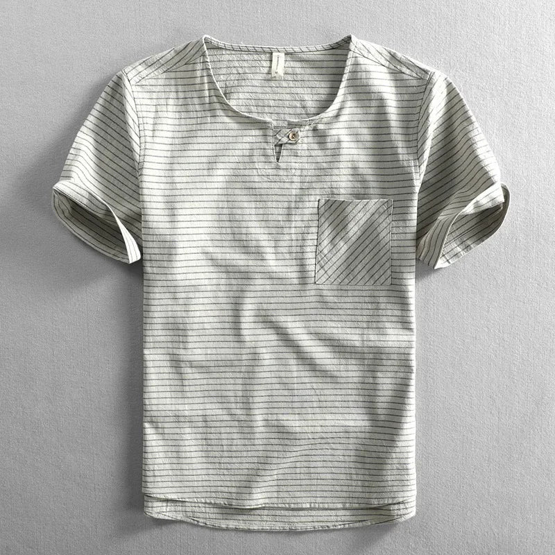 T-shirt rayé en coton Hafford