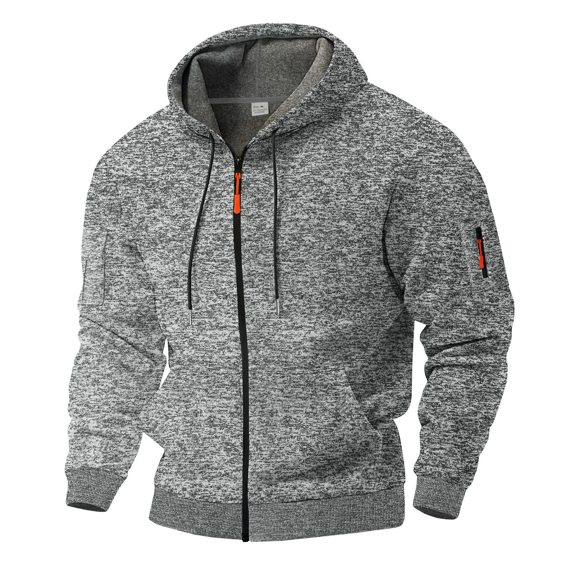 Hættetrøje med Lynlås til Herre – Casual Zip Hoodie