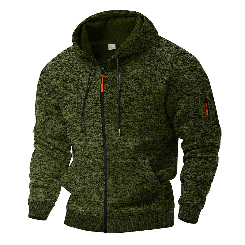 Hættetrøje med Lynlås til Herre – Casual Zip Hoodie