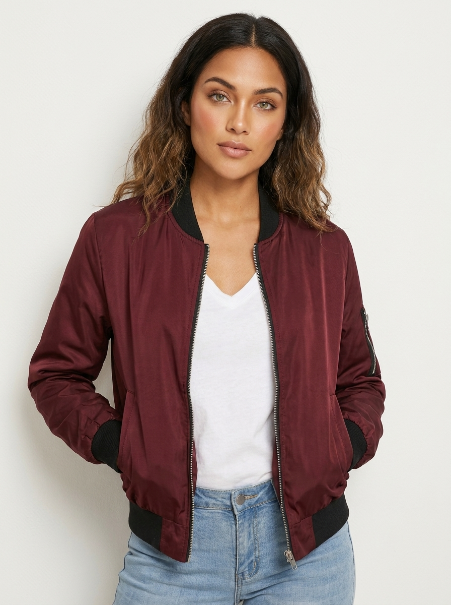 Stoere Dames Bomberjack – Casual Lichtgewicht Jack met Ritssluiting