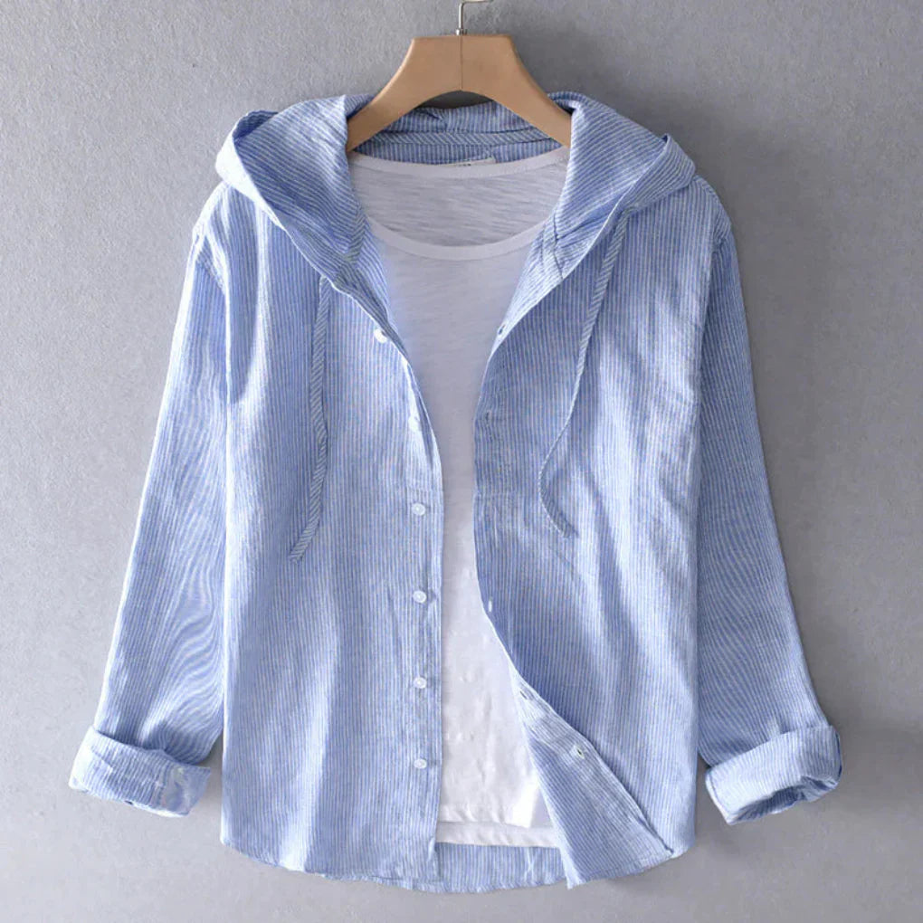 Breathable linen blouse for women