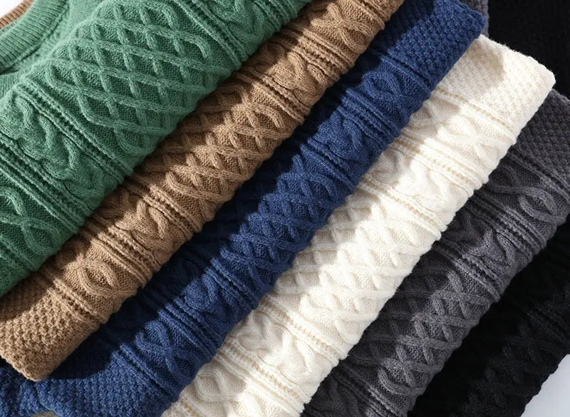 Bellivaro | Mænds Struktureret Striktrøje | Varmt Mønstret Design