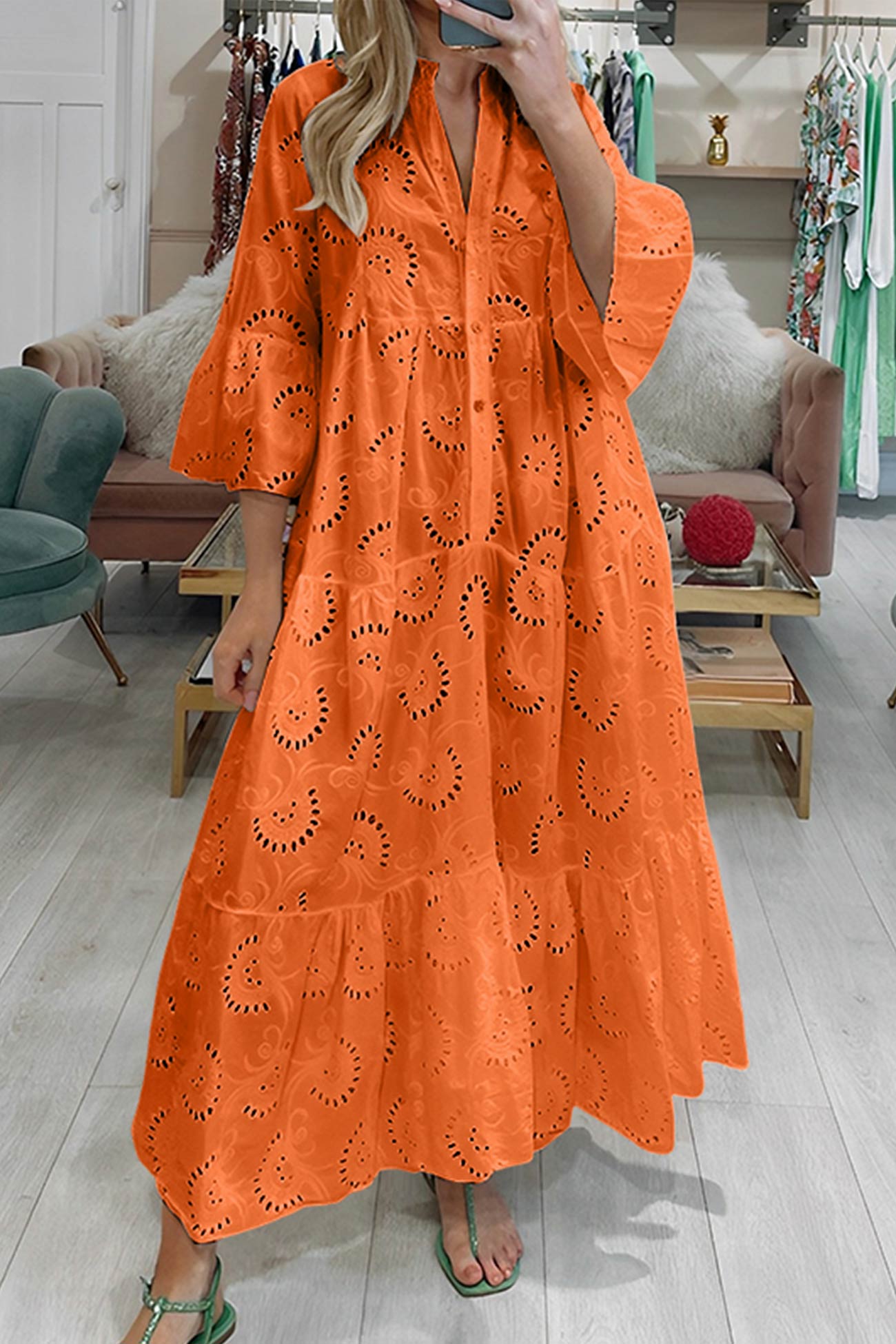 Vestido Maxi Bordado Dame Boheme
