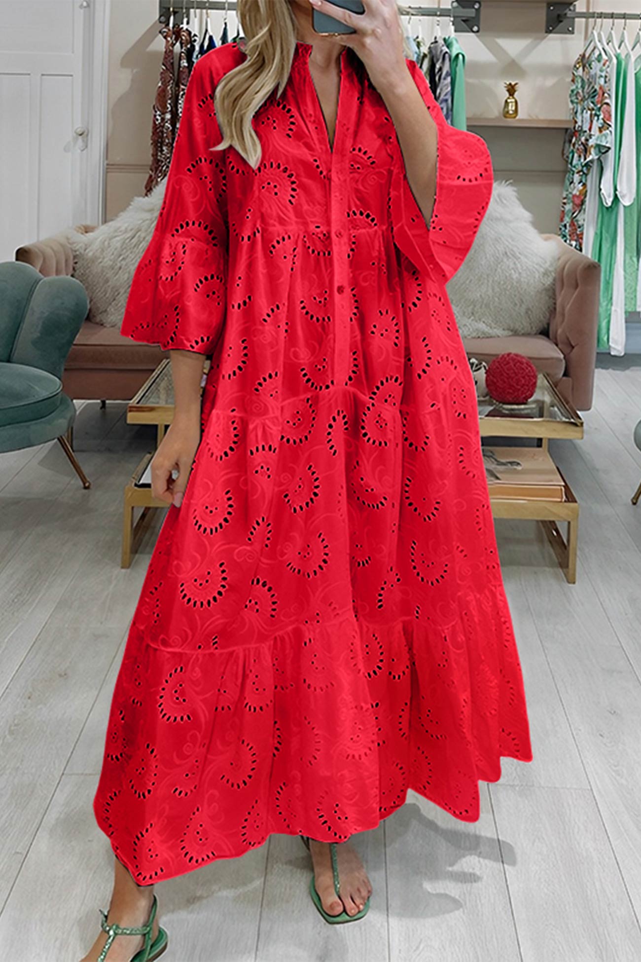 Vestido Maxi Bordado Dame Boheme