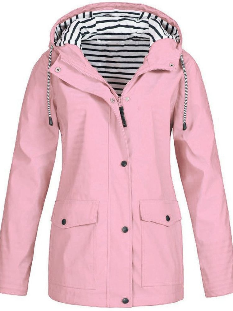 NOUVEAU RICHE Damenjacke Wasserdicht Winddicht Für Outdoor Wandern Rosa