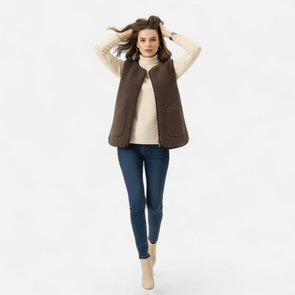 Chaleco Acolchado Sin Mangas Casual para Mujer