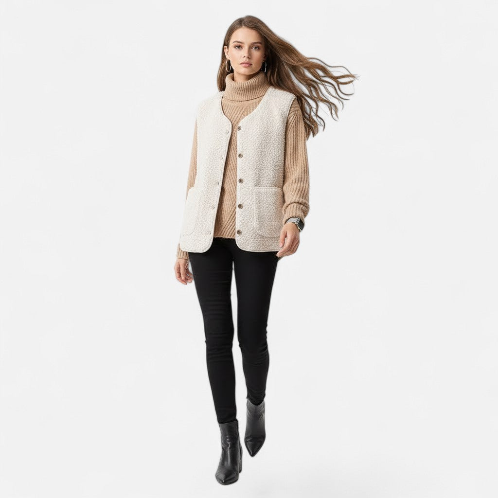 Chaleco Acolchado Sin Mangas Casual para Mujer