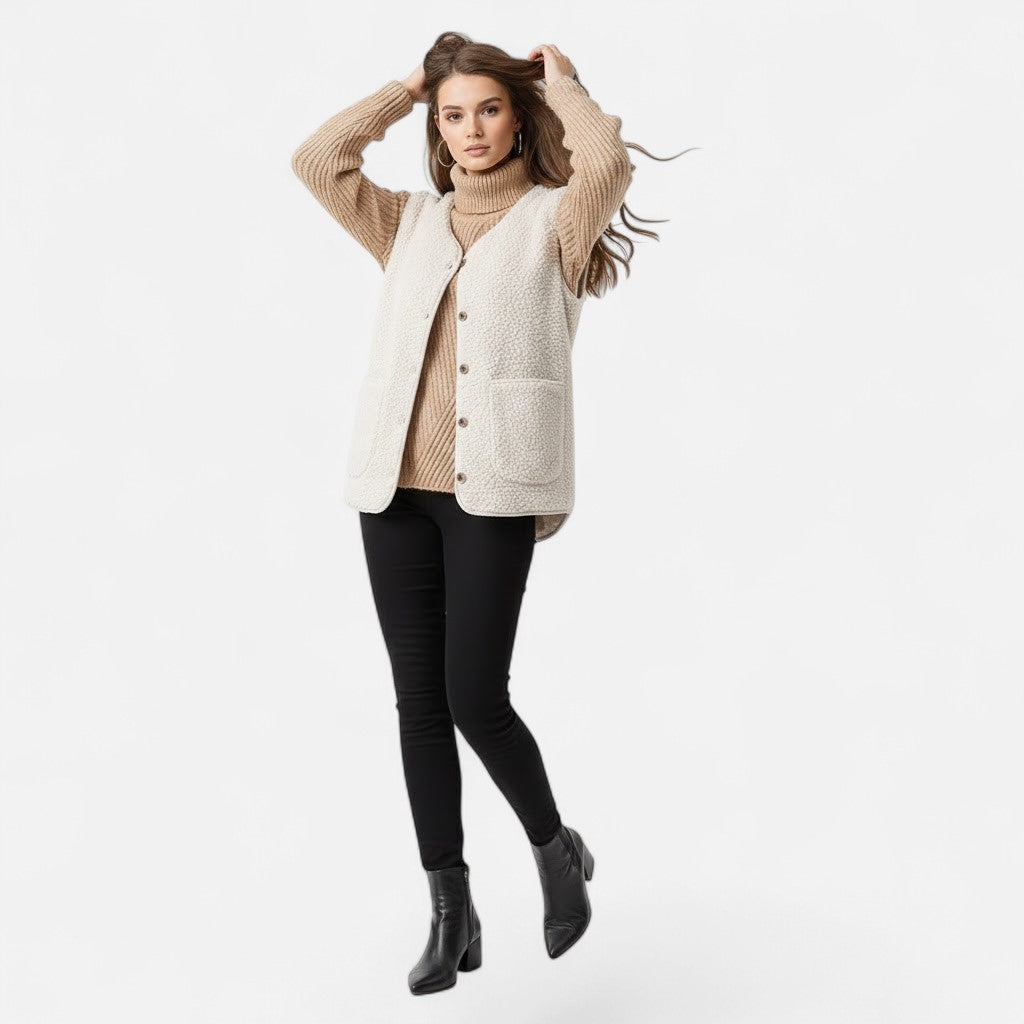 Chaleco Acolchado Sin Mangas Casual para Mujer