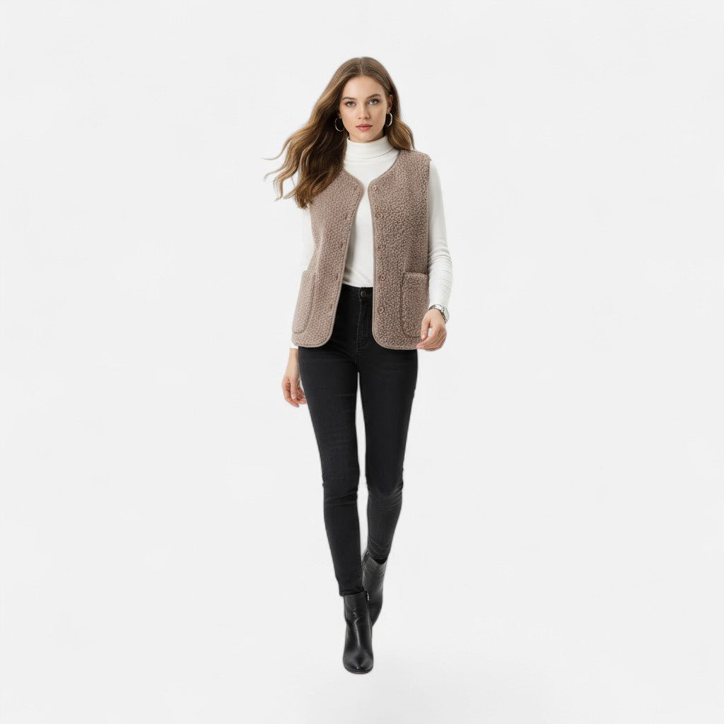Chaleco Acolchado Sin Mangas Casual para Mujer