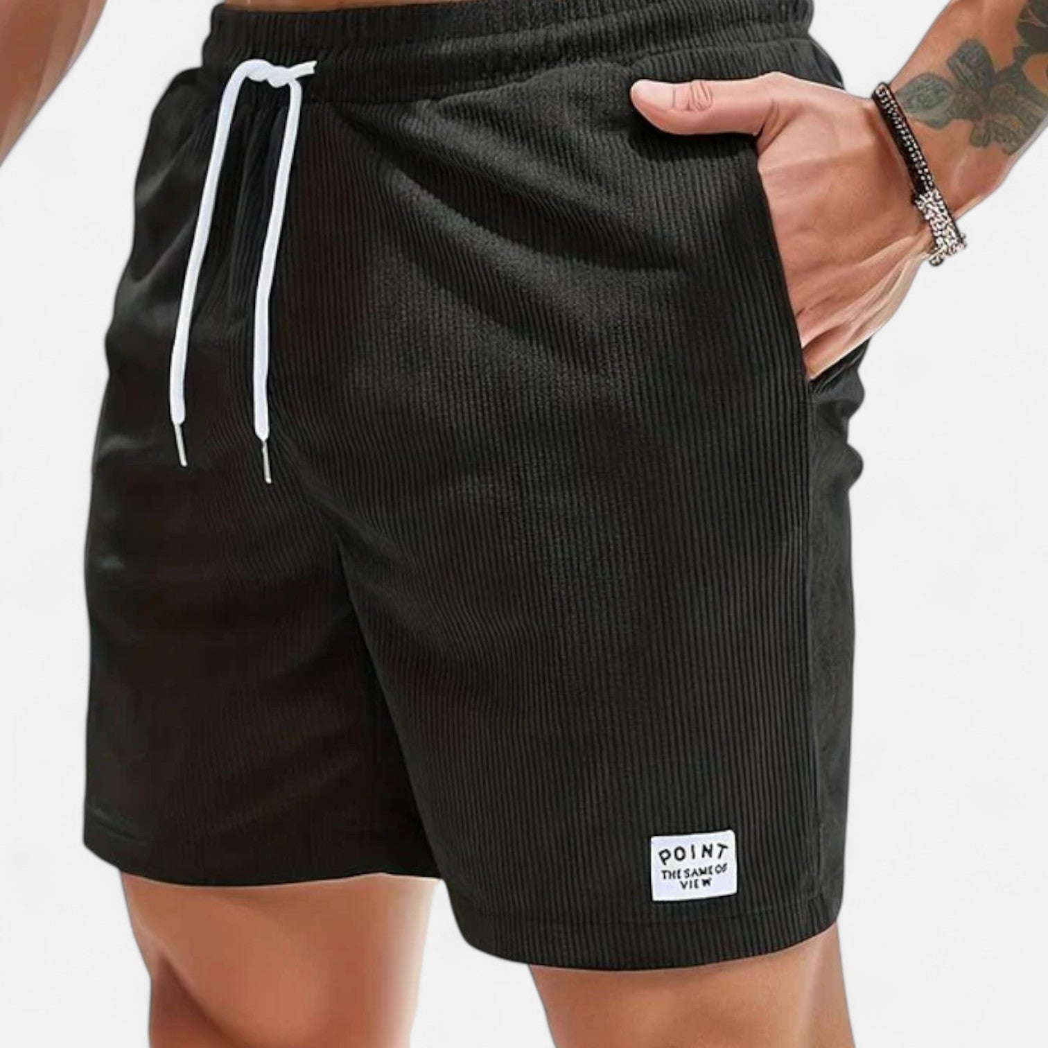 Bellivaro | Herreshorts i blød bomuldsvelour med moderne pasform og sommerkomfort