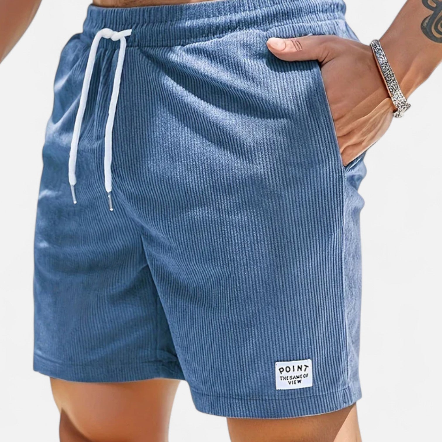 Bellivaro | Herreshorts i blød bomuldsvelour med moderne pasform og sommerkomfort