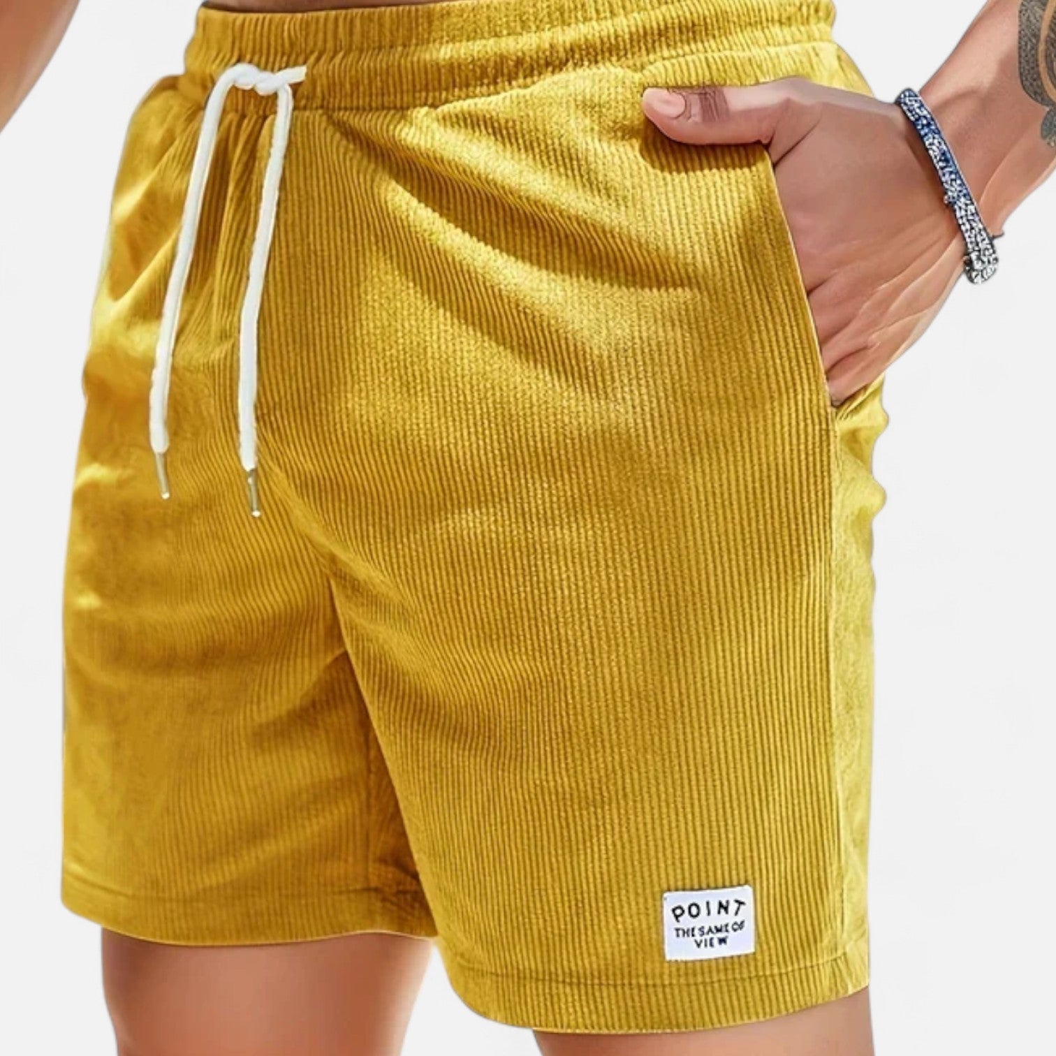 Bellivaro | Herreshorts i blød bomuldsvelour med moderne pasform og sommerkomfort