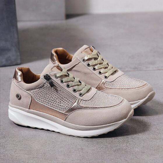 Sneakersy damskie z grubą podeszwą i teksturowaną powierzchnią | Komfortowe buty na co dzień z dobrą podporą i nowoczesną strukturą
