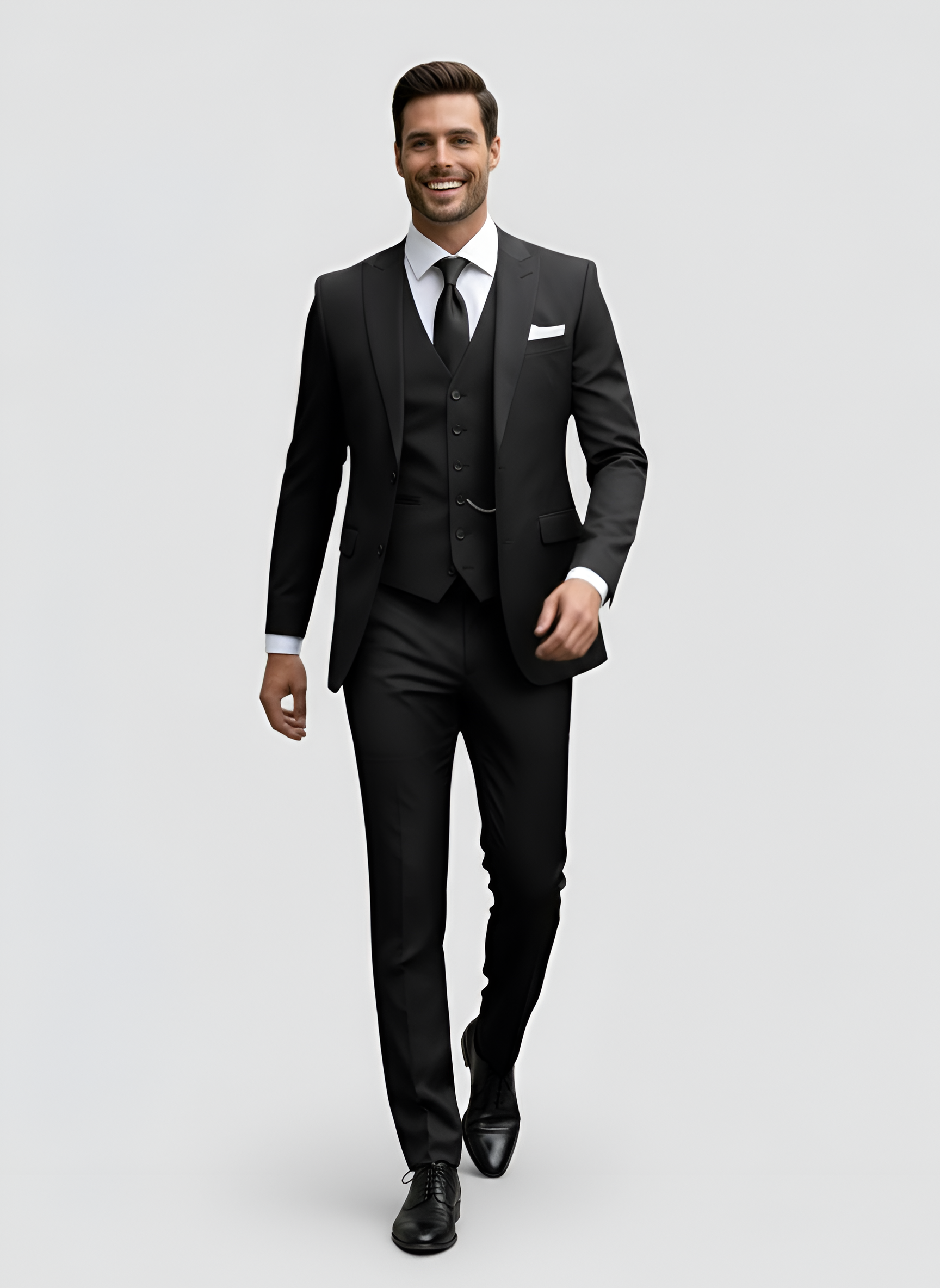 Costume homme Bellivaro en mélange de laine coupe slim avec gilet et veste