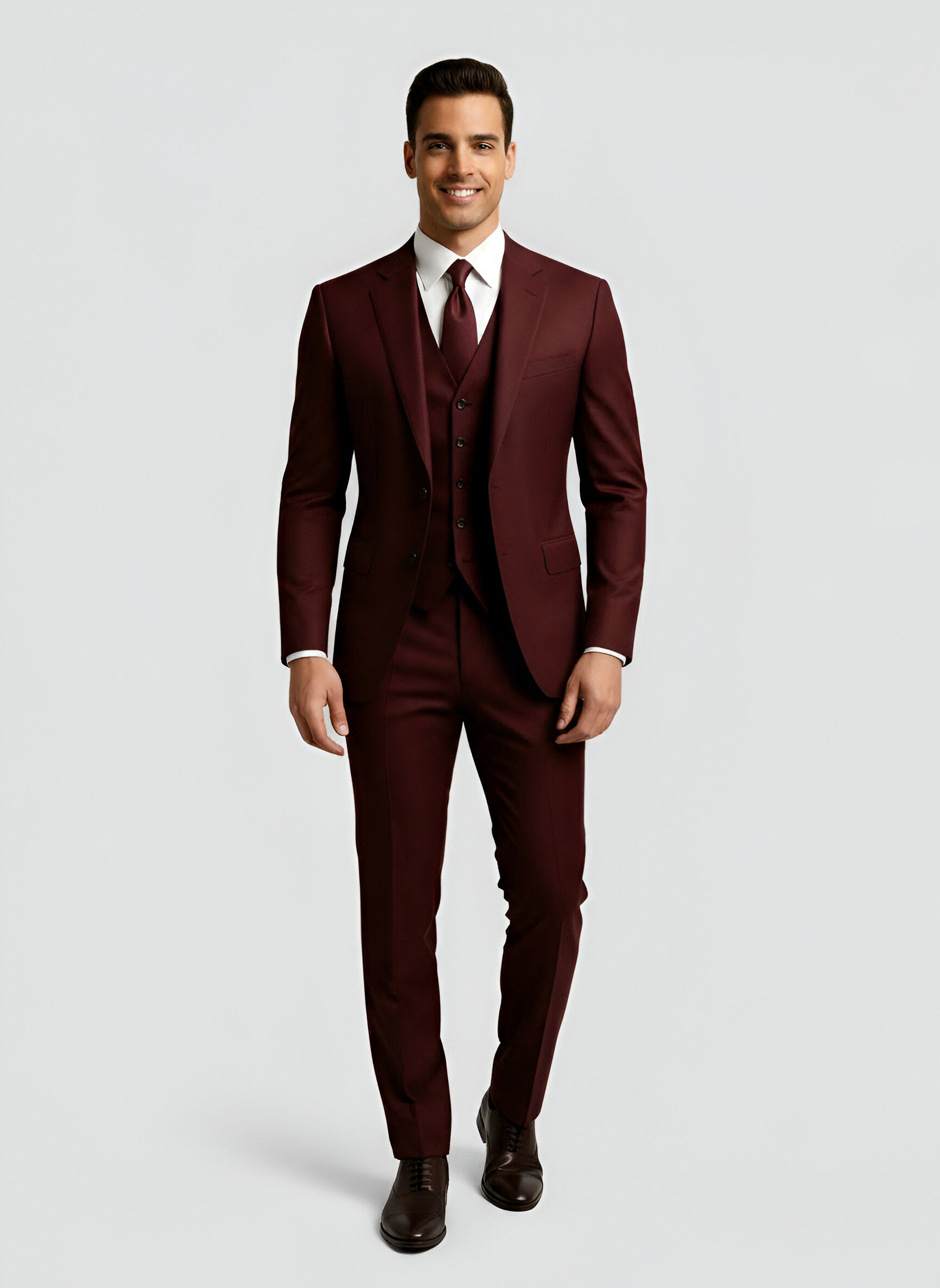 Costume homme Bellivaro en mélange de laine coupe slim avec gilet et veste