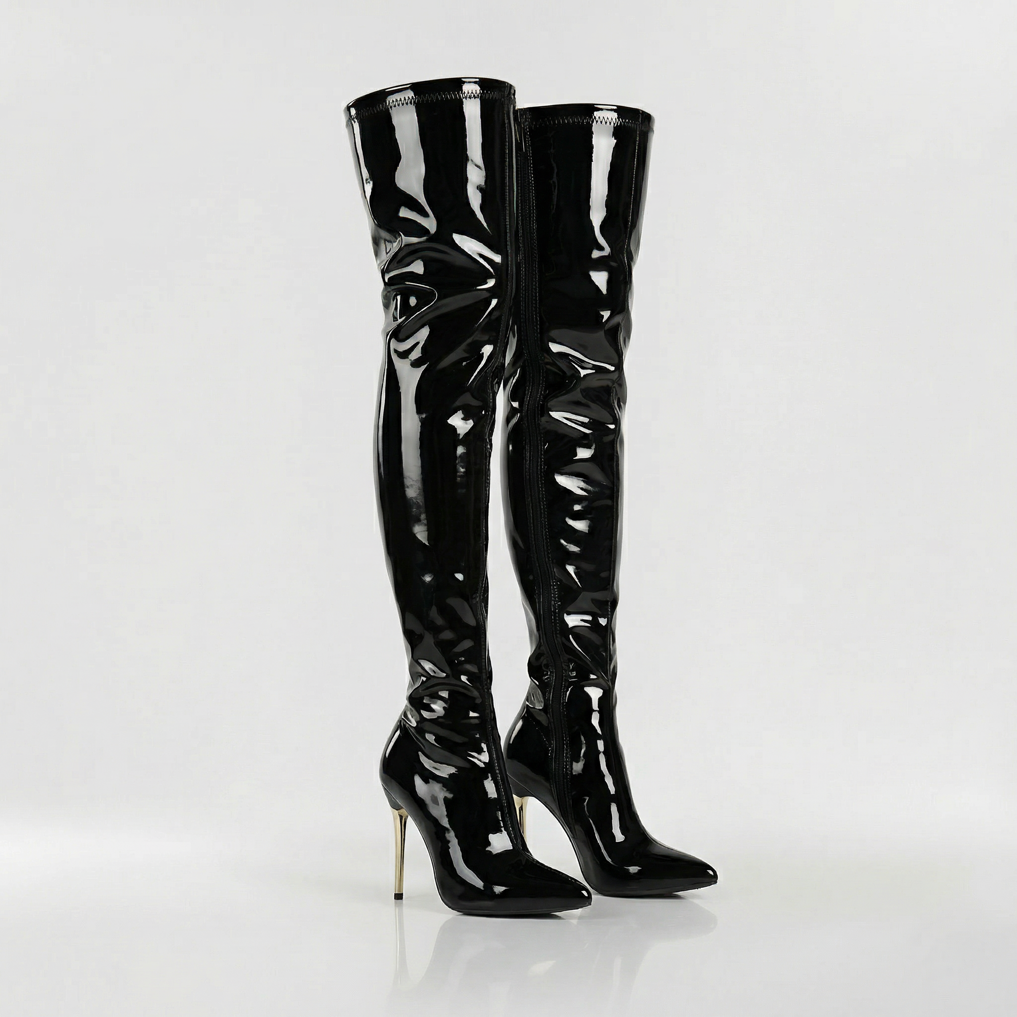 Stivali alti da donna con tacco alto e design elegante per feste e serate
