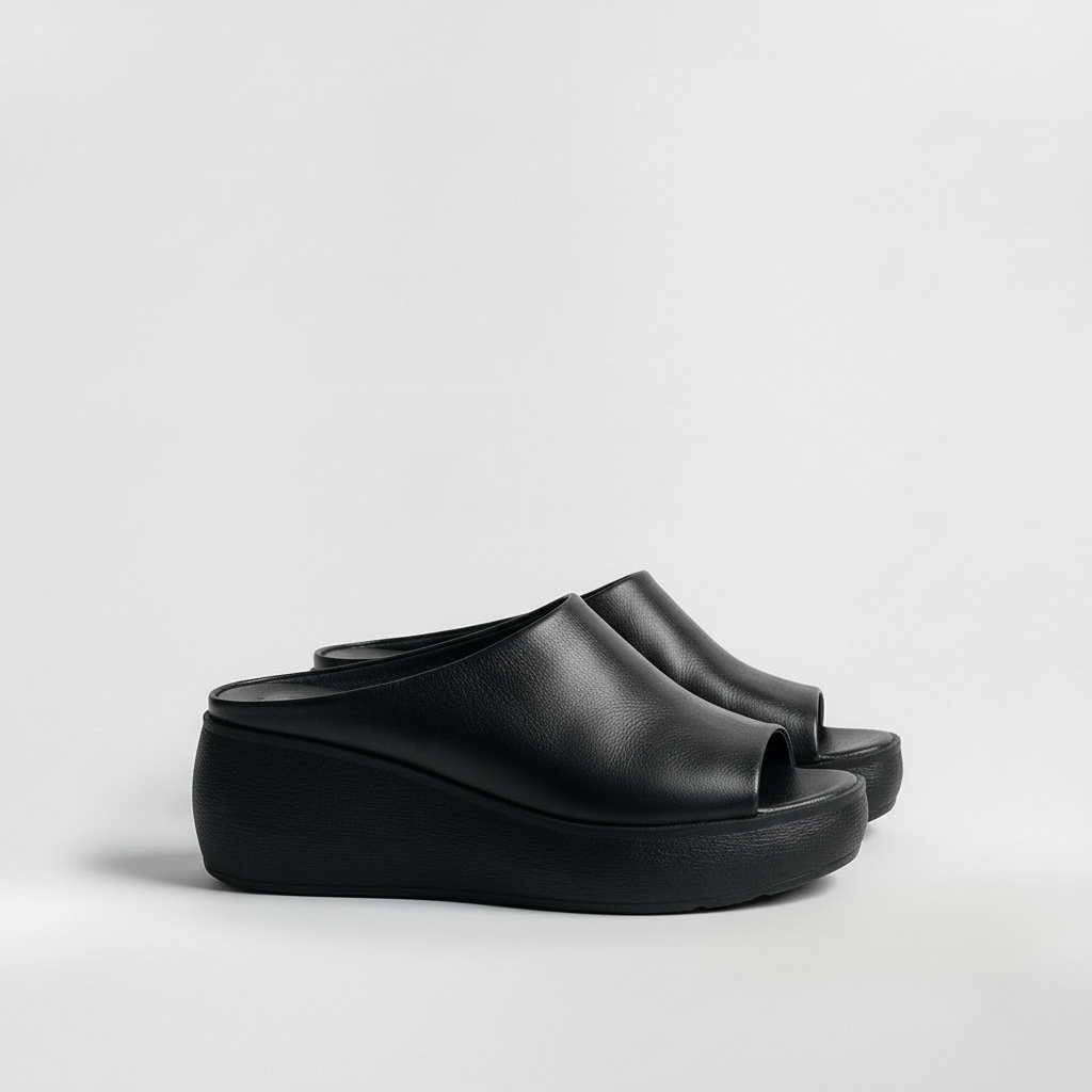 Slip-on sandaler til kvinder med platform og åben tå til hverdagsbrug