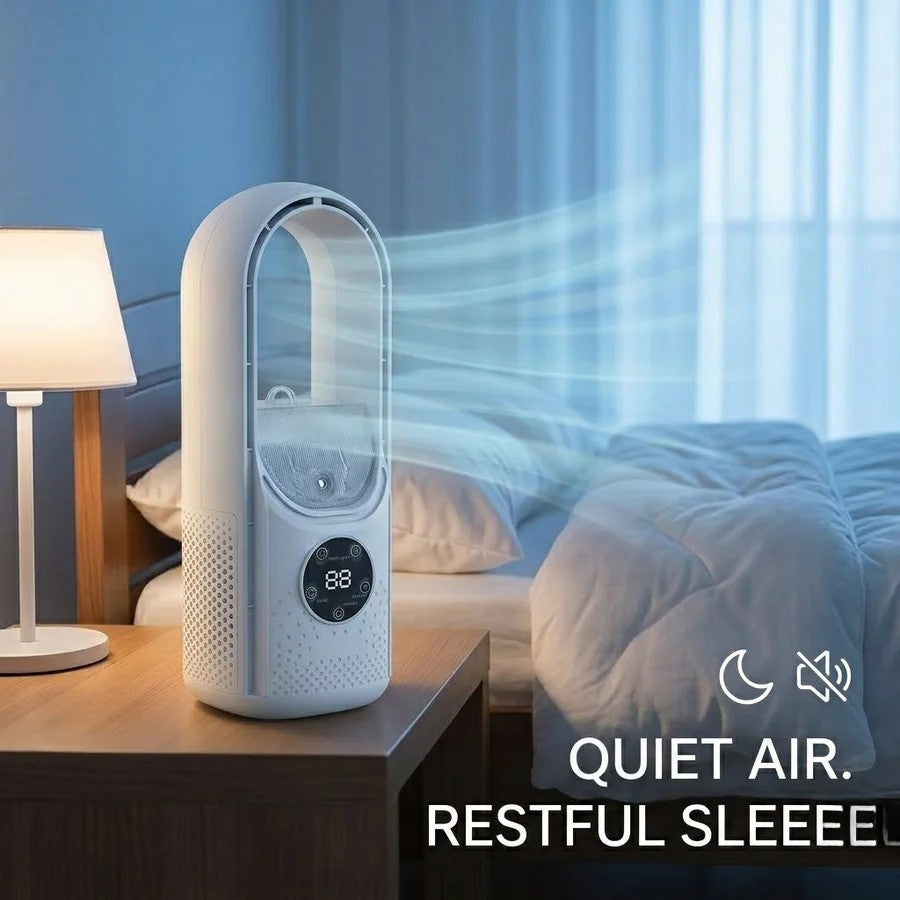 Blæderløs Tårnventilator til Skrivebord – Stille