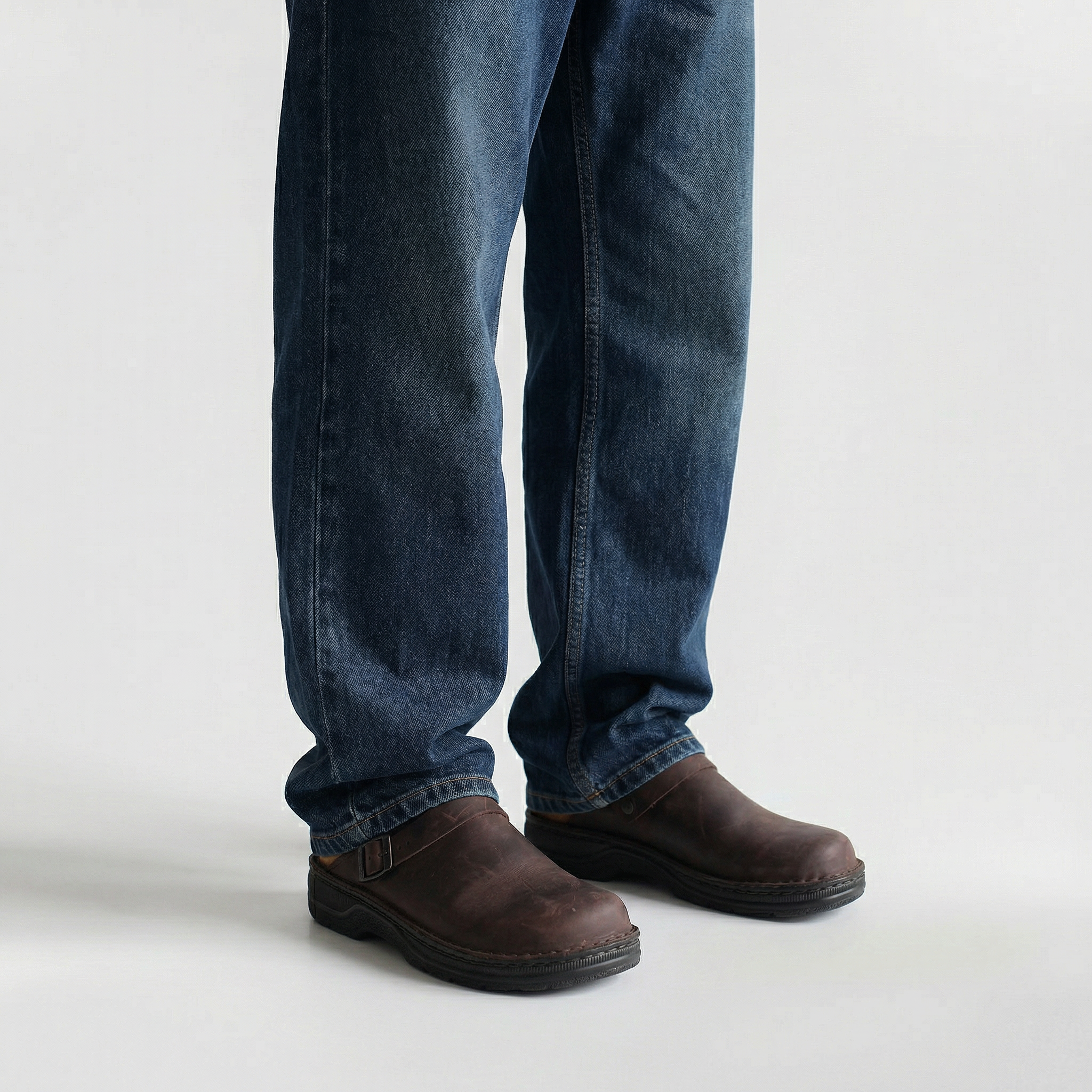 Ortopædiske herre mules med støttende sål og komfortabel pasform til hverdagsbrug