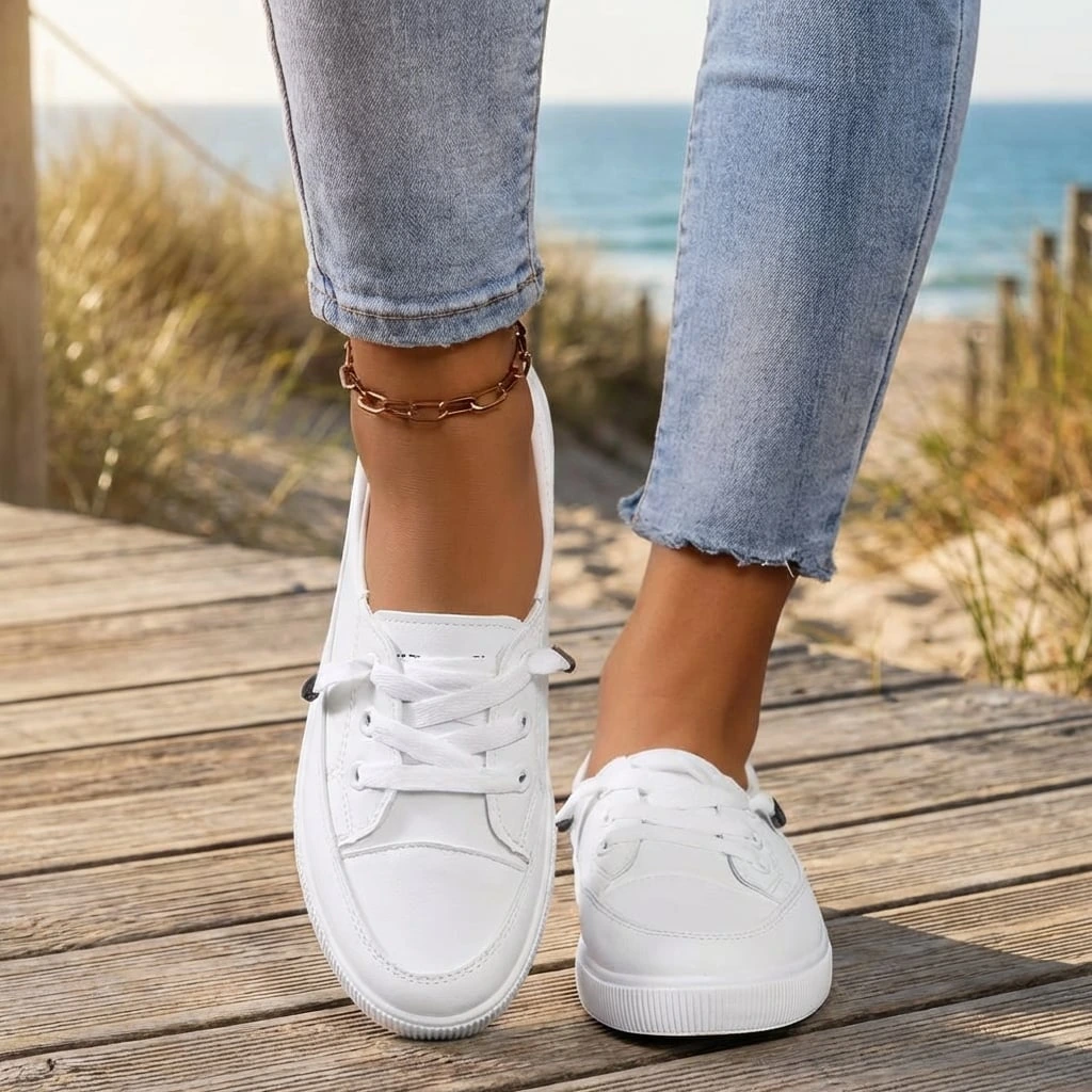 Chic Lave Ortopædiske Hvide Sneakers til Kvinder