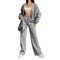 Tracksuit Sæt til Kvinder med Zip Neck og Vide Bukser