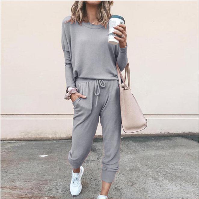Afslappet Loungewear Sæt til Kvinder med Joggingbukser