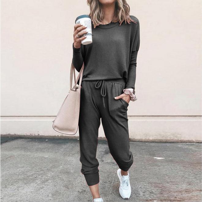 Afslappet Loungewear Sæt til Kvinder med Joggingbukser
