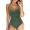 Tankini set pro dámy s lichotivým topem s překříženým předním dílem
