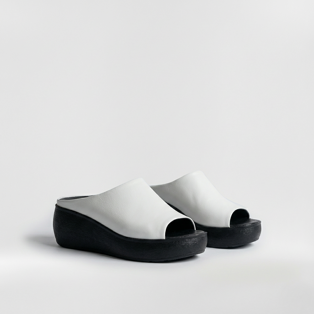 Slip-on sandaler til kvinder med platform og åben tå til hverdagsbrug