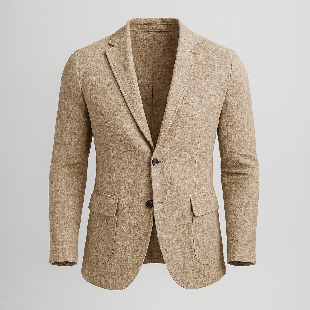 Bellivaro herre blazer i linned med casual pasform