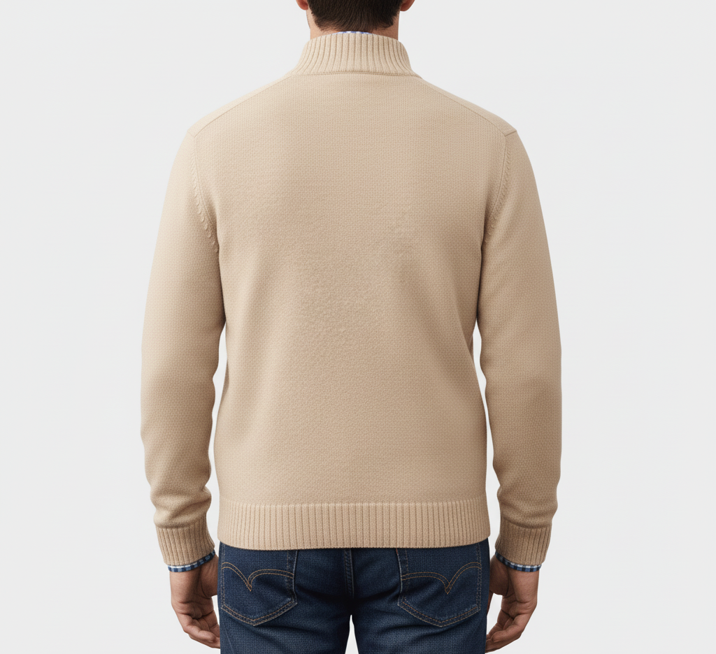 Bellivaro ανδρικό ημίκλειστο πλεκτό πουλόβερ από βαμβάκι