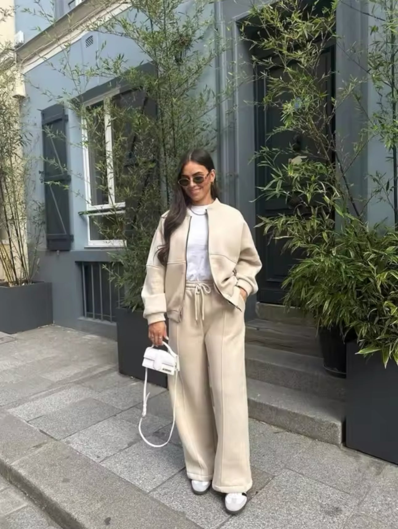Oversized Tracksuit Sæt til Kvinder med Bomberjakke