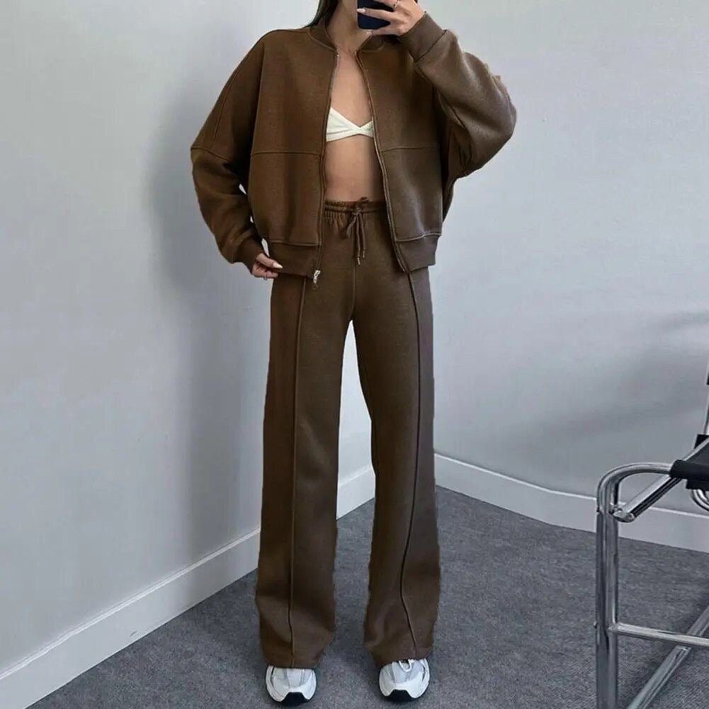 Oversized Tracksuit Sæt til Kvinder med Bomberjakke