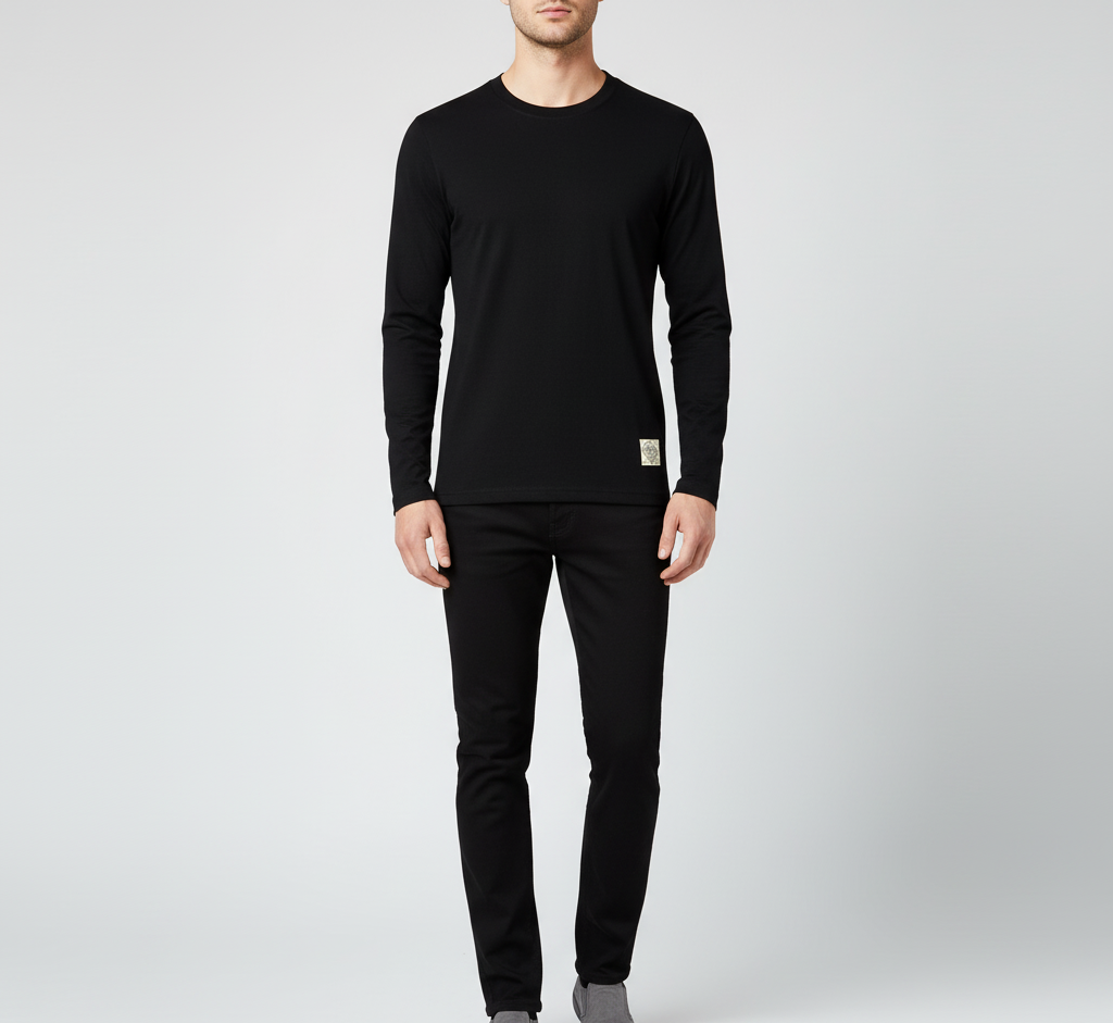 Bellivaro ανδρική μακρυμάνικη βαμβακερή μπλούζα T-shirt