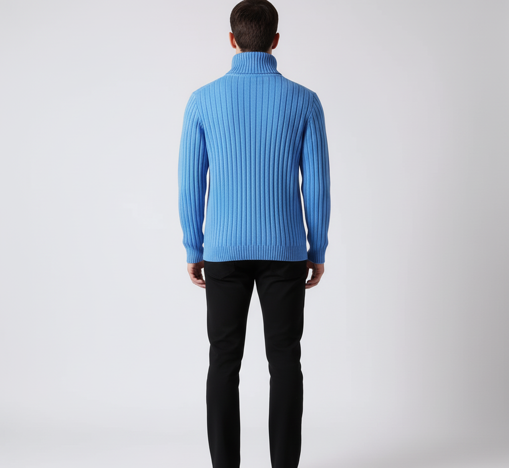 Bellivaro herre garbó pulóver bordázott