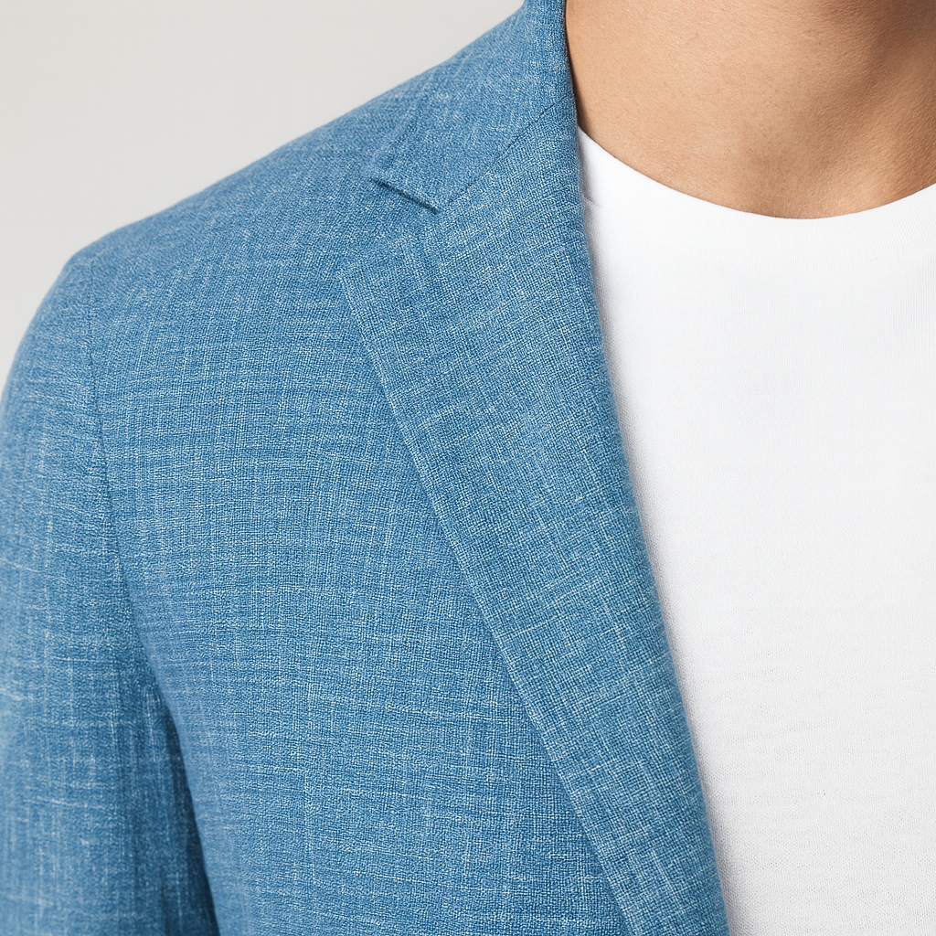 Bellivaro herre blazer i linned med casual pasform