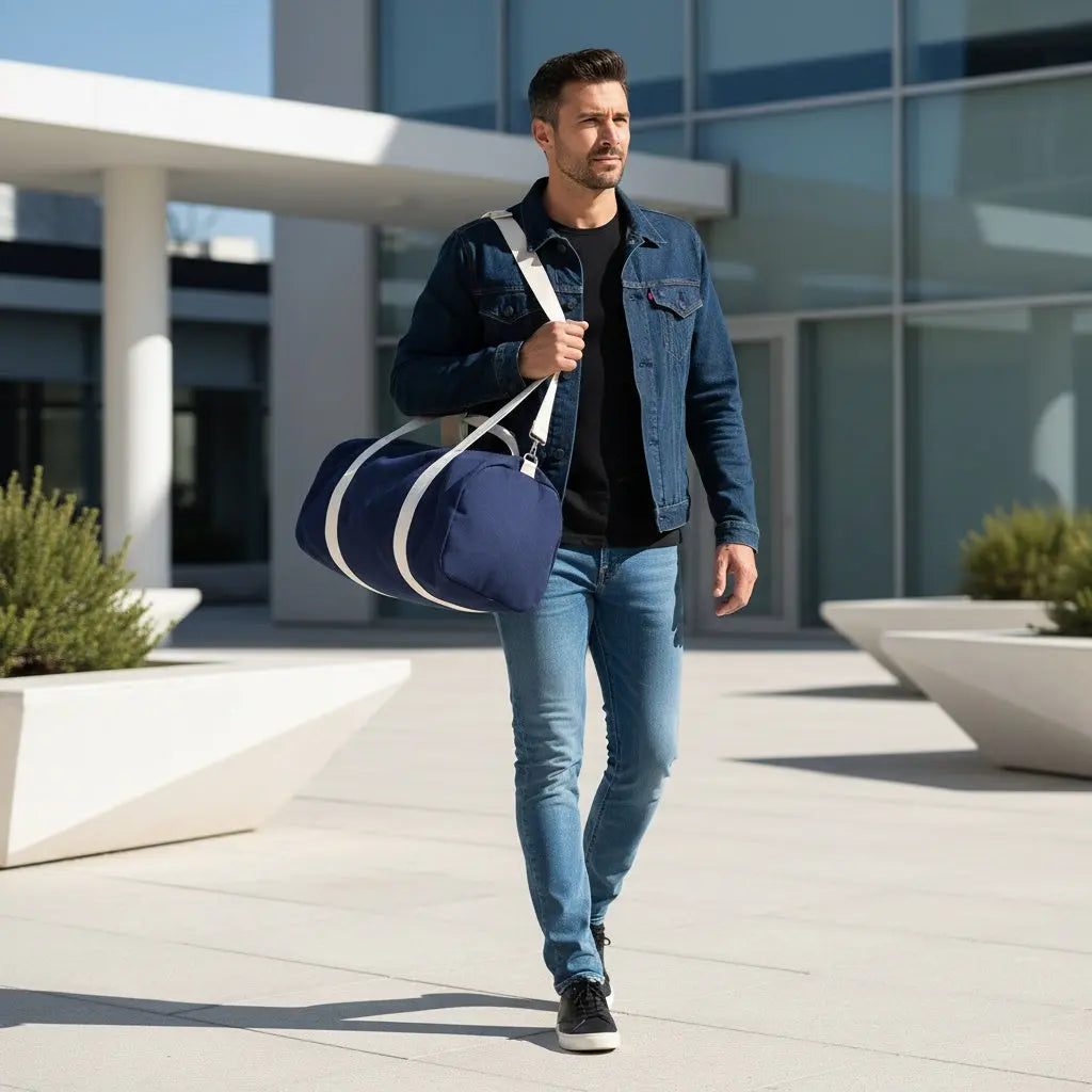 Canvas Barrel Bag til Mænd