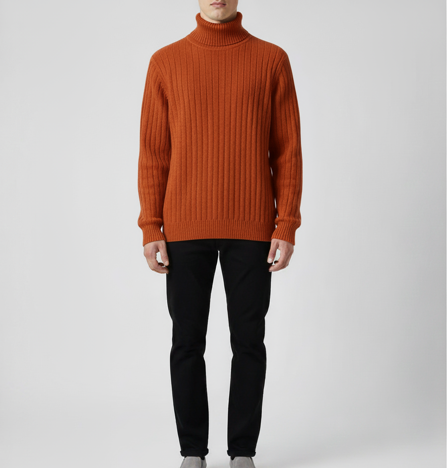 Bellivaro herre garbó pulóver bordázott