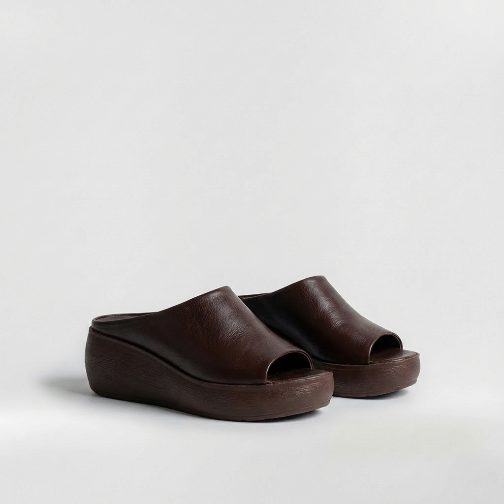 Slip-on sandaler til kvinder med platform og åben tå til hverdagsbrug