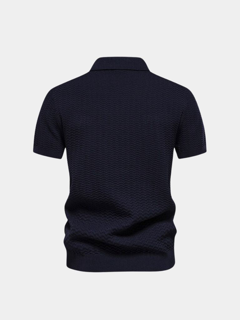 Classic Fit Quarter-Zip Polo – Cross & Crown