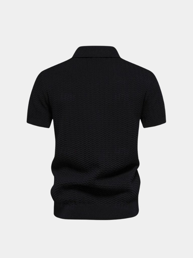 Classic Fit Quarter-Zip Polo – Cross & Crown