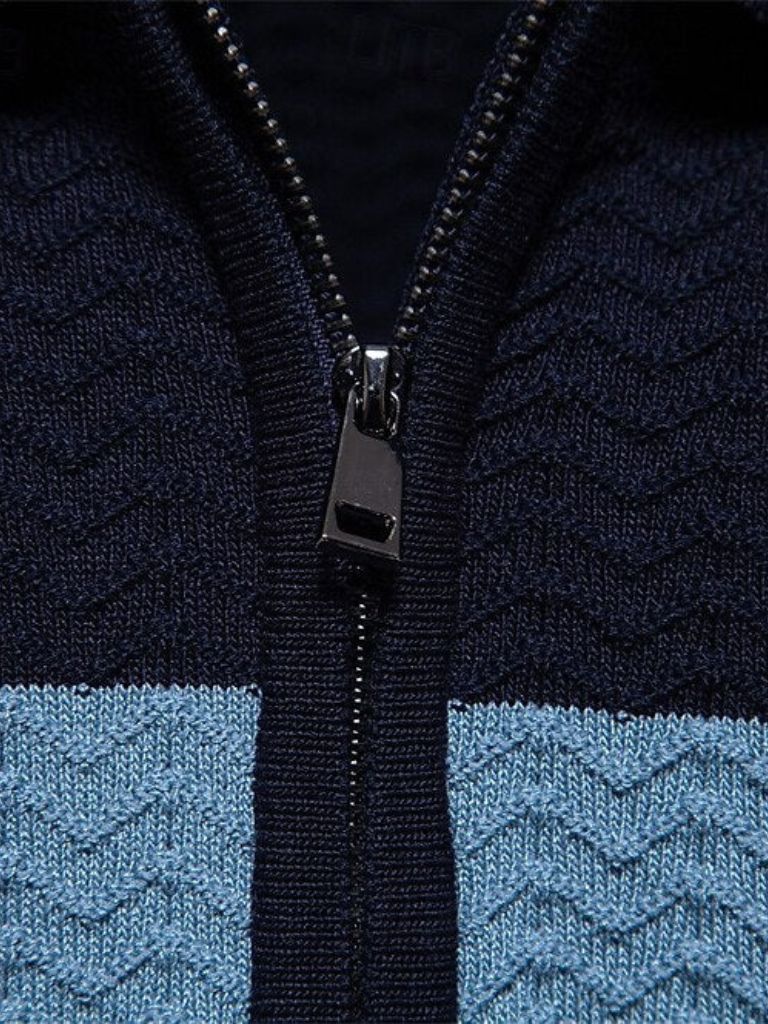 Polo s poloviční délkou rukávu a zipem v klasickém střihu – Cross & Crown